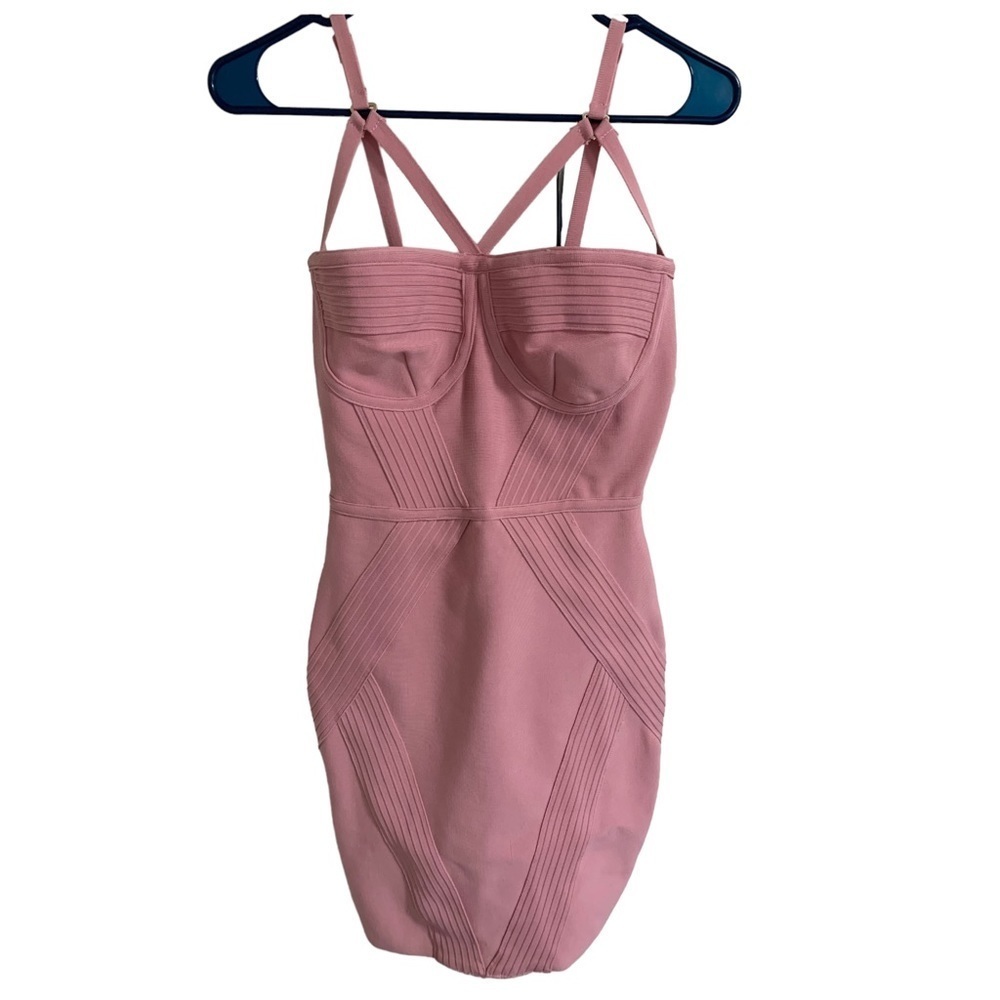 Strappy fitted mini bodycon dress